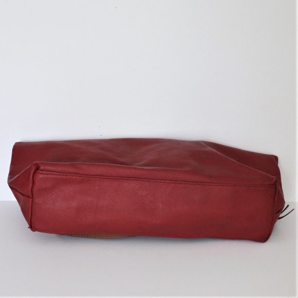Joy Mangano Red Leather Tote - Picture 5 of 7
